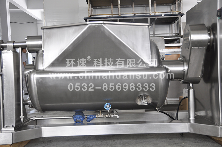 可傾斜式物料攪拌鍋，一鍵觸屏操作